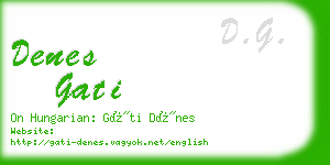 denes gati business card